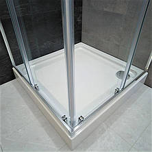 Душова кабіна Dusel А-513, 80х80х190, двері розсувні, прозоре скло, фото 2
