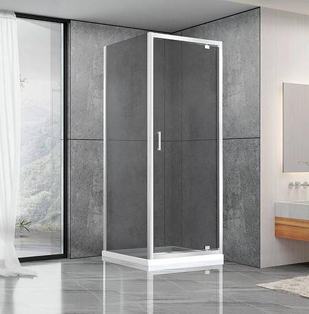 Душова кабіна Dusel А-516, 100х100х190, двері розпашні, тоноване скло, фото 1