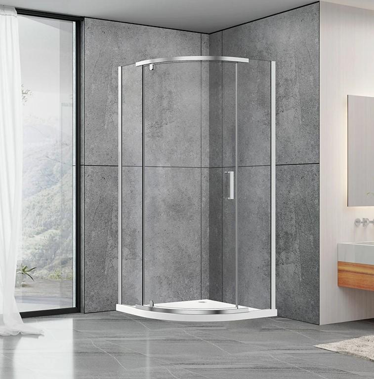 Душова кабіна Dusel A-1105, 90х90х190, двері розпашні, скло прозоре