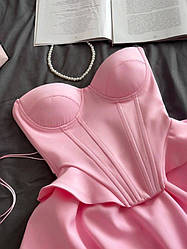 Жіночий корсет; Кольори: ніжно-рожевий, молочний, червоний, чорний; Розміри: 42–44, 44–46;