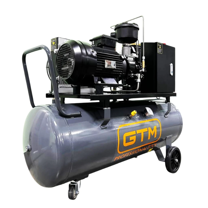 Гвинтовий повітряний компресор 100 л GTM DLG4V 380 масляний : 100л, 380 В, 4 кВт, 420 л/хв