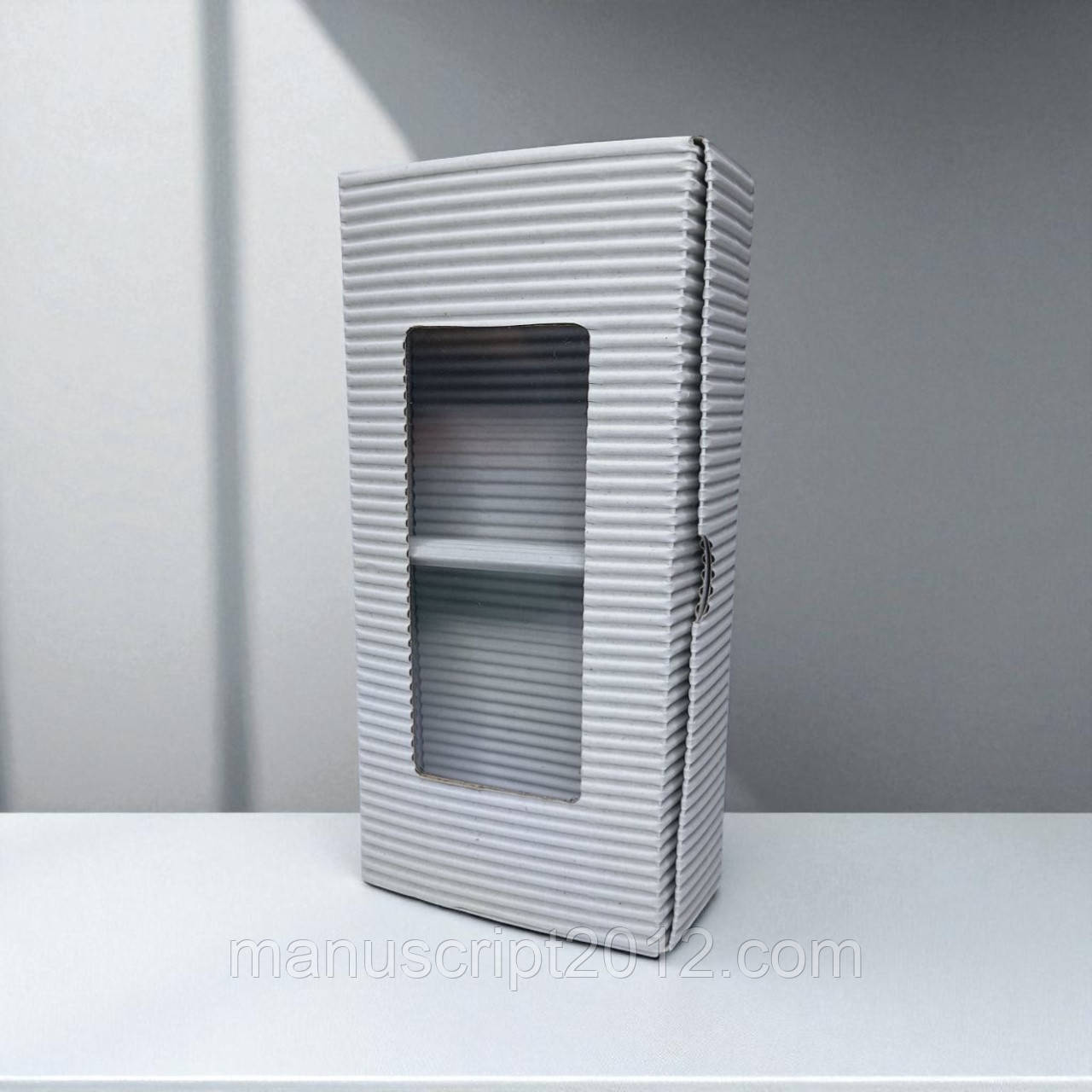 Коробка для пряників з вікном та ложементом (185х95х35мм.) біла