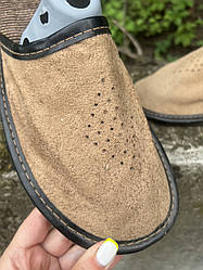 Чоловічі шльопки натуральний замш