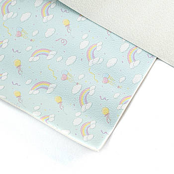 Екошкіра Шкірозамінник з принтом Веселка 22*30см МSH010