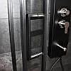 Душова кабіна Dusel EF-182B Black Matt 90x90 см, двері розсувні, прозоре скло, фото 7