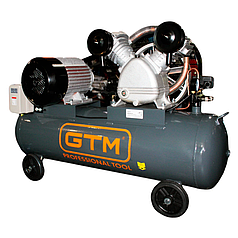 Поршневий повітряний компресор 120 л GTM KC2090A-120L ремінний : 120л, 5.5 кВт, 670 л/хв