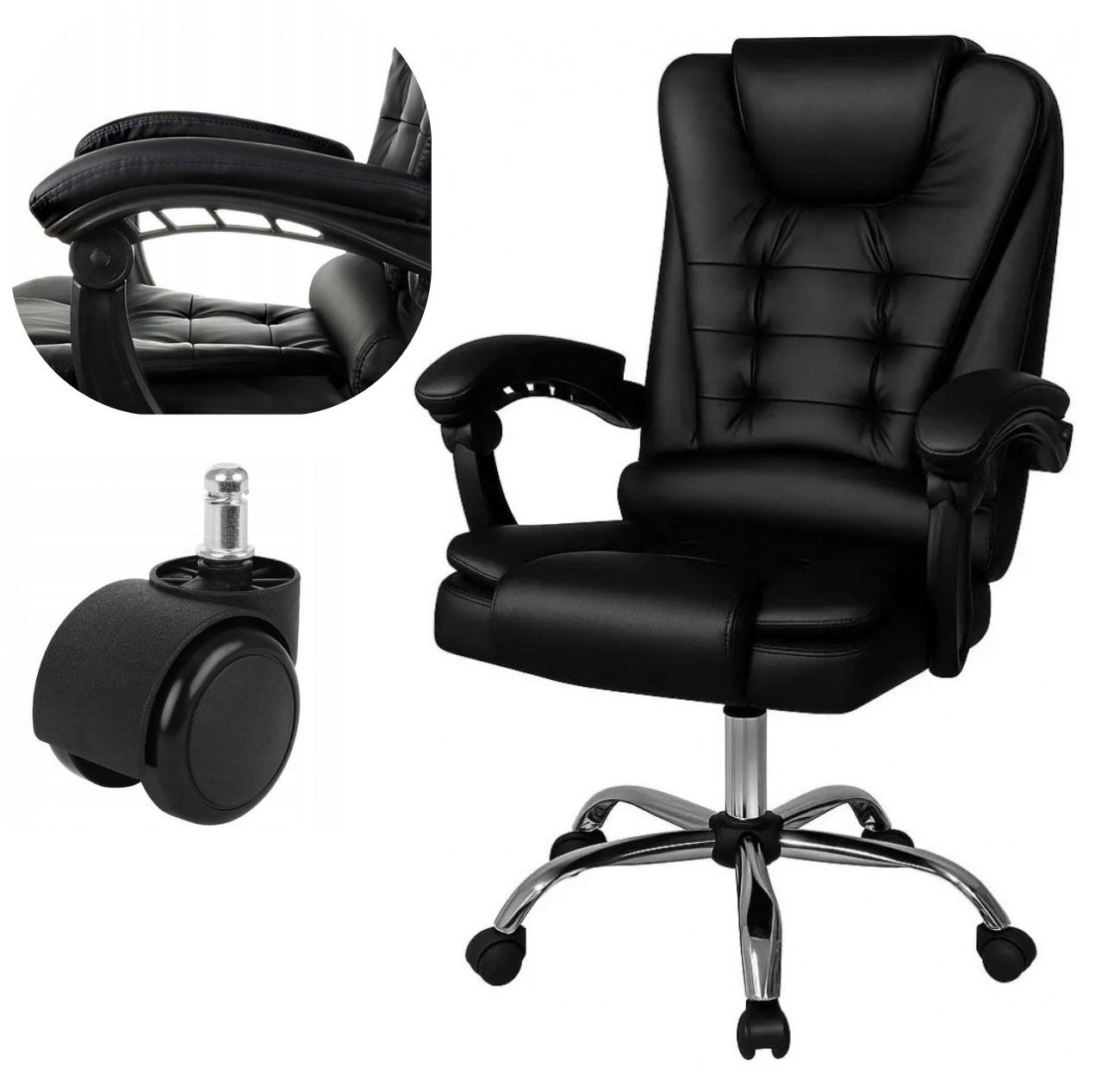 Офісне крісло Boss 23286, Чорне комп'ютерне крісло, фото 1