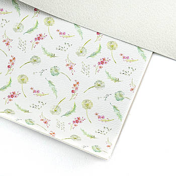 Екошкіра Шкірозамінник з принтом Квіти 22*30см МSH011