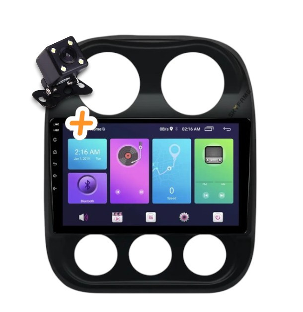 Магнітола для Cherokee Compass Patriot 2011-2016 на Android | Сенсорний екран, GPS, Bluetooth, камера, фото 1