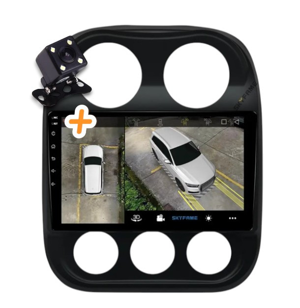 Магнітола для Cherokee Compass Patriot 2011-2016 на Android. Преміальна модель (2+32 ГБ 4G QLED CarPlay 8 ядер), фото 1