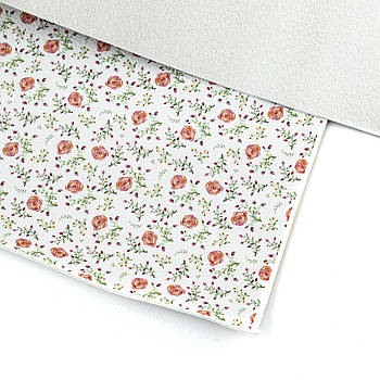 Екошкіра Шкірозамінник з принтом Квіти 22*30см МSH014