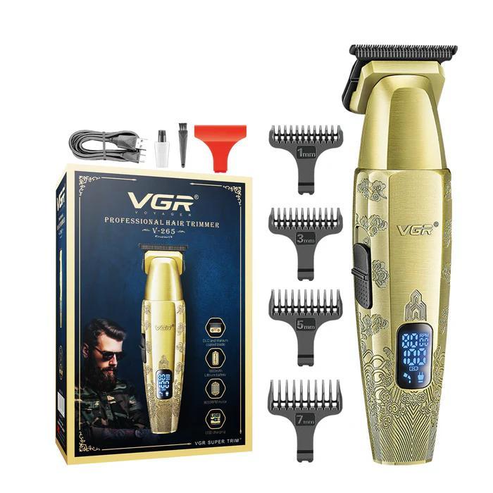 Тример VGR V-265, 4 насадки, 8000 об/хв, 1600 mAh, LED дисплей, акумуляторний