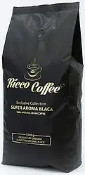 Кава в зернах Ricco Coffee Super Aroma Black 1кг Україна темна обсмажування вендінг