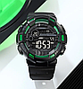 Годинник чоловічий спортивний наручний Skmei 2110 (Чорний із зеленим), фото 3