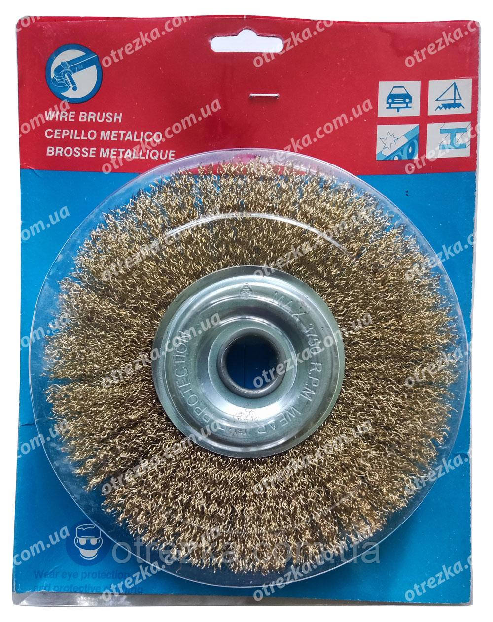 Щітка дискова крацовка з рифленого дроту 180х22 мм. ширина 15 мм.