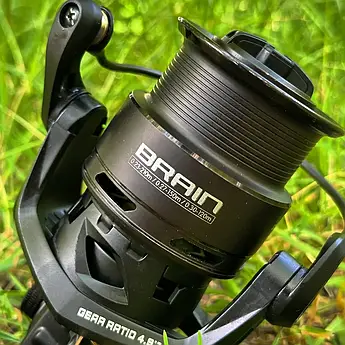 Фідерна котушка Brain Scout SE-B 5000S, 8+1 підшипників, алюмінієва шпуля, чорна, ручка-гвинт