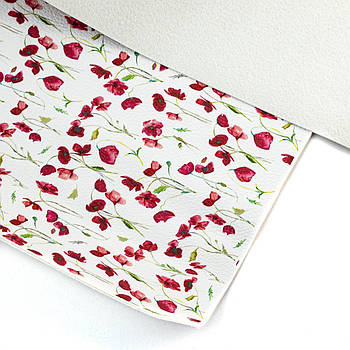 Екошкіра Шкірозамінник з принтом Квіти 22*30см МSH019