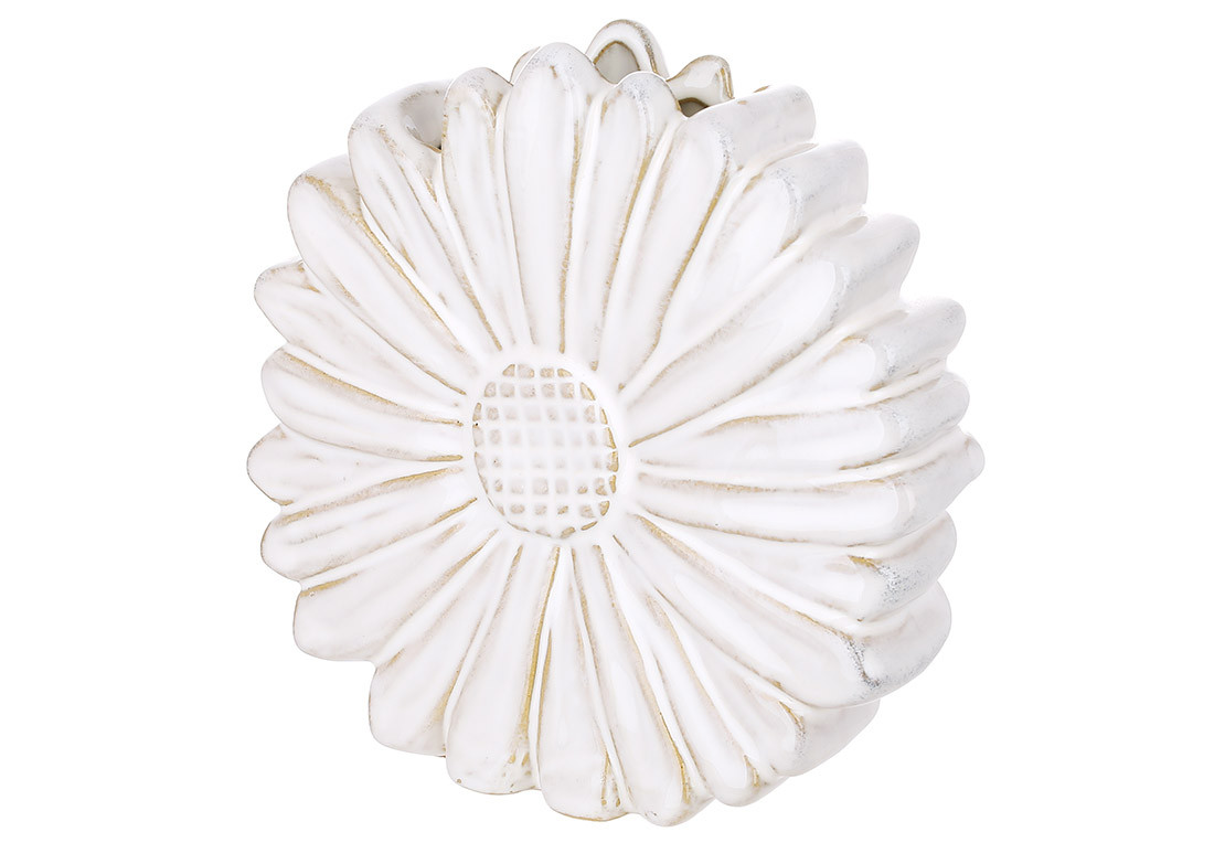 Керамічна ваза Хризантема 17*4.5*16.5см колір - бежевий - 2 шт УПАКОВКА ТОВАР ВІД ВИРОБНИКА