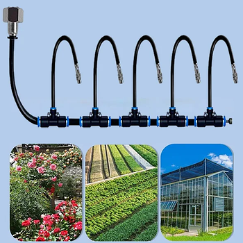 Автополив, система поливу газону, рослин у теплицях з регульованими форсунками для зрошення або туману