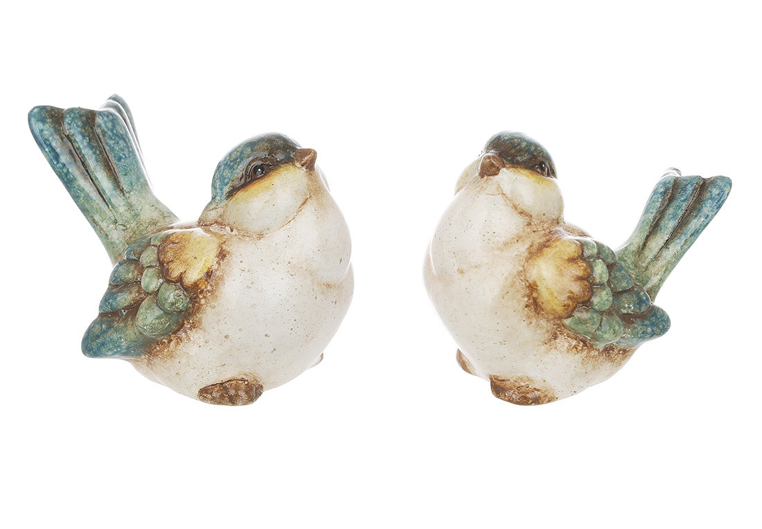 Декоративна статуетка Пташка, 7.5см, 2 дизайни, колір - бірюзовий з - 6 шт УПАКОВКА ТОВАР ВІД ВИРОБНИКА