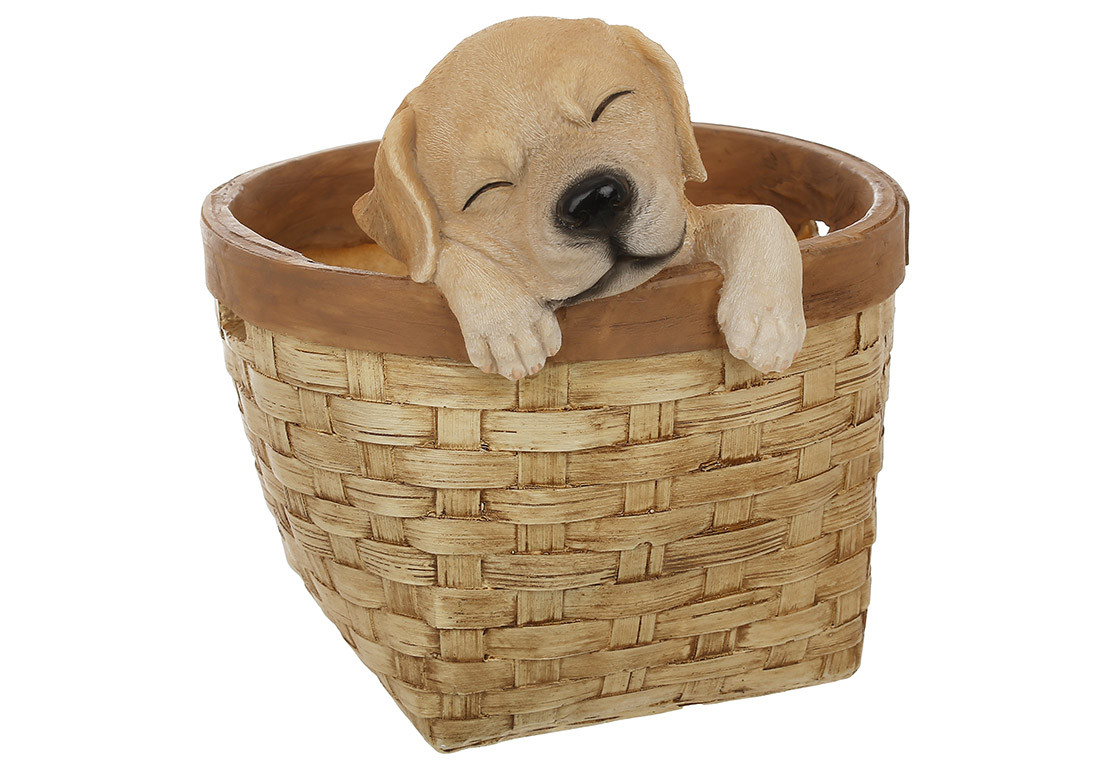 Декоративне кашпо Кошик із собачкою, 22*19.8*20см ТОВАР ВІД ВИРОБНИКА