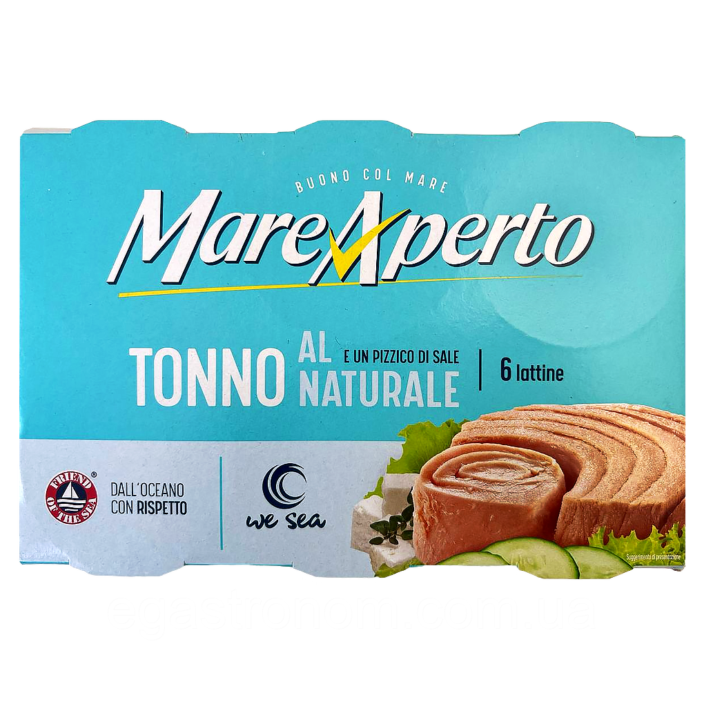 Тунець Маре Аперто у власн.соці (спайка) Mare Aperto 6*80g 16пач/ящ (Код: 00-00005438), фото 1