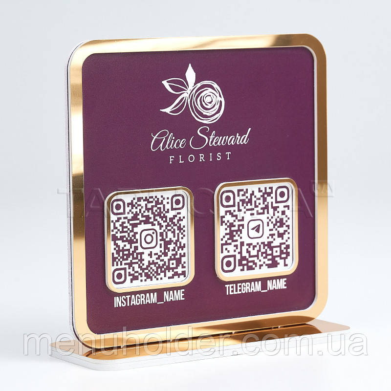 Інстамітка табличка сканер з QR-кодом 150х150 мм, фото 1