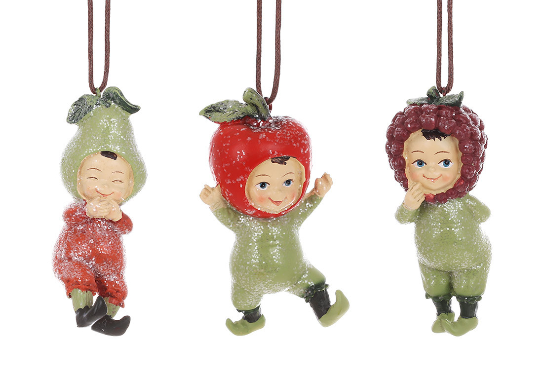Декоративна підвіска Дітки - ягідки, 3 дизайни, 10.7см - 3 шт УПАКОВКА ТОВАР ВІД ВИРОБНИКА
