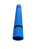 Килимок для фітнесу і йоги синій, т. 3 мм, 60х200 см, EVA, 130 кг/м3, виробник Україна, TERMOIZOL®, фото 3