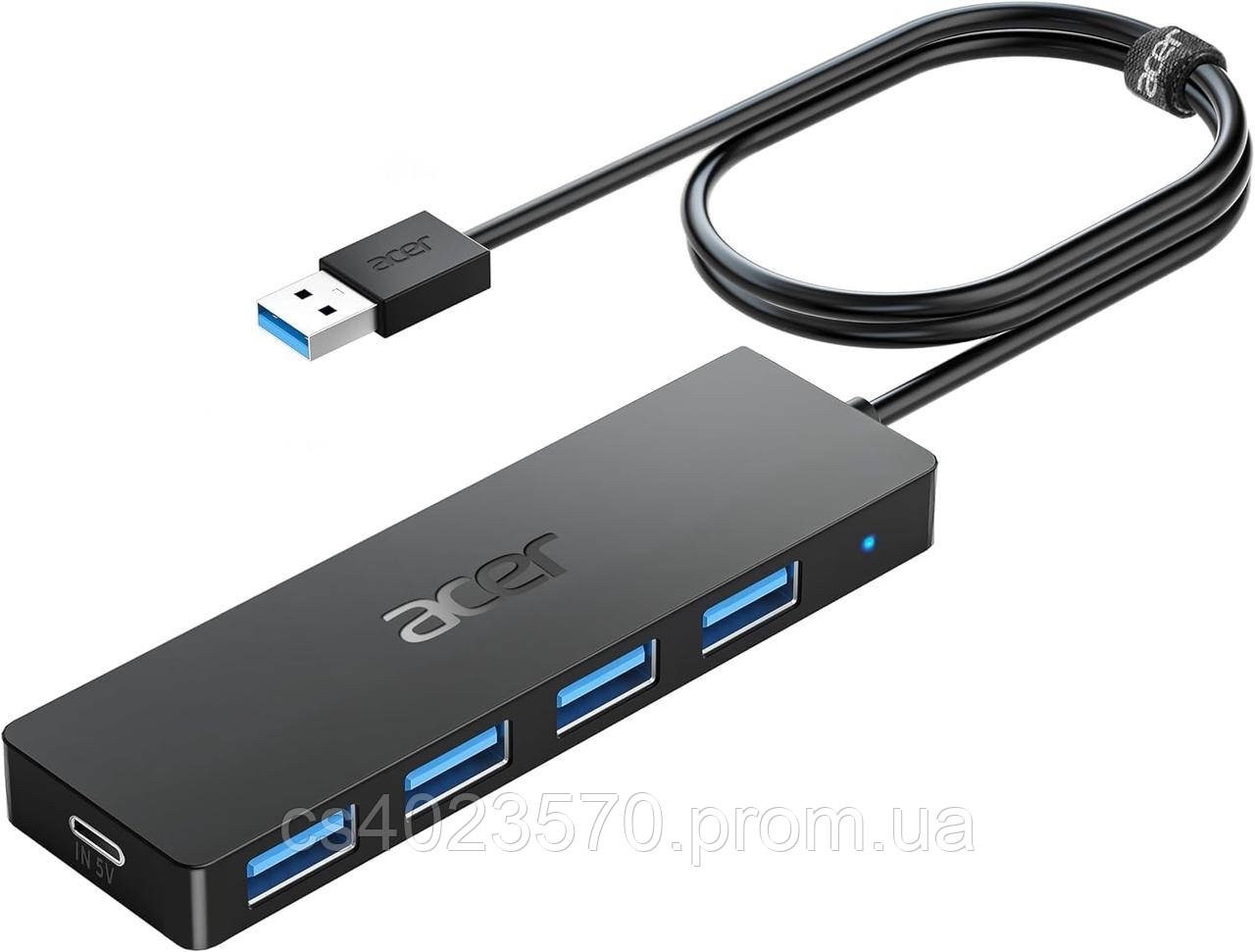 Хаб Acer USB 3.0, концентратор 5-в-1, розгалужувач, фото 1