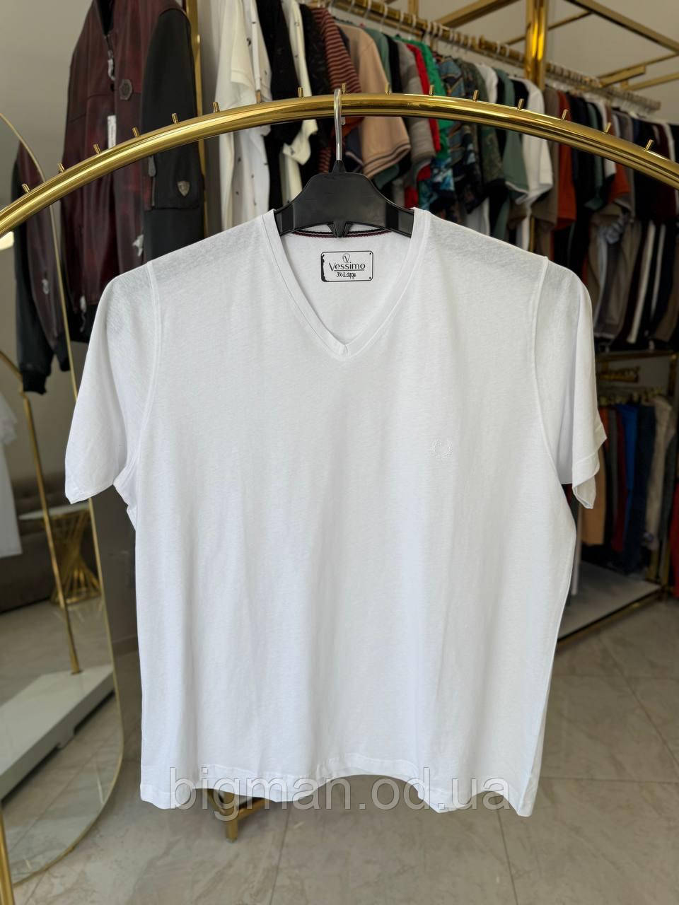 Чоловіча футболка базова МИС 6450 (батал) 3-7XL біла