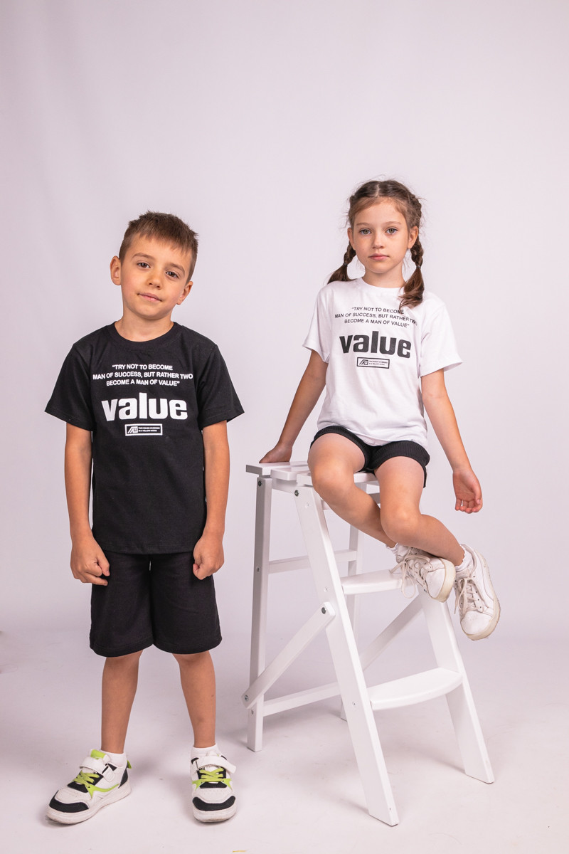 Футболка дитяча з принтом Value кулір, фото 1