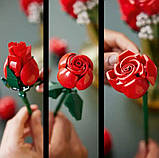 Конструктор серії Botanical Collection Букет троянд на 822 деталі сумісний з Lego, фото 5