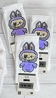 ХІТ! Шкарпетки тенісні білі Лабубу 21-23р (по взуттю 32-35р) | 1 пара