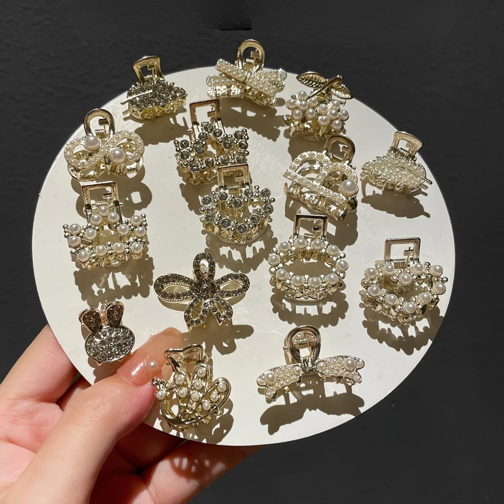 Набір заколок для волосся 15 шт. комплект крабиків для малого бокового або заднього заколювання волосся Люкс качество!+, фото 1