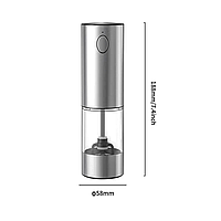 Млин для спецій електричний акумуляторний, автоматичний, подрібнювач для перцю і солі, фото 2