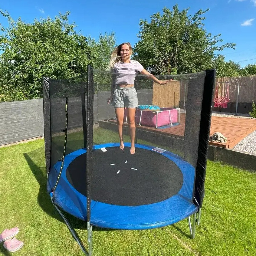 Батут посилений FunHit 183 см захисна сітка, 6 футів для дітей, фото 1