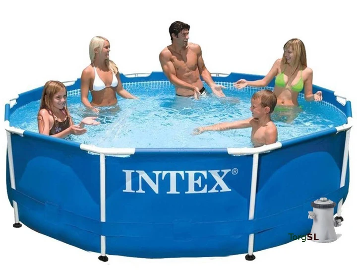 ☀️Сімейний каркасний басейн Intex 28200 для дорослих та дітей, 4485л, 305 x 76 см Синій, фото 1