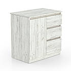 Стіл - комод трансформер розсувний на 3 шухляди та 2 полиці колір Дуб крафт білий, фото 2