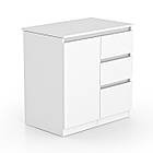 Стіл - комод трансформер розсувний на 3 шухляди та 2 полиці колір білий, фото 2