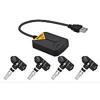 TPMS Система контролю тиску в шинах (внутрішні датчики 4 шт.) MU9FS-4-IN-UA (USB/Android)