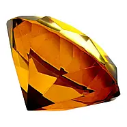 Декоративний криштал бурштинового кольору, 10 см21325, фото 2