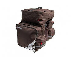 Велосумка на багажник Spencer 3-секційна 42 л, коричневий (SAKB17)