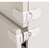Блокіратор на шафи та ящики Children Safety Drawer Lock, 2шт (білий), фото 4