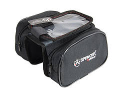 Сумка на раму Spencer 2 секції, чорний (SAKS27)