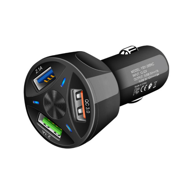 Зарядний пристрій автомобільний 4x USB 35Вт 12-24В AC Prof 3994, фото 1