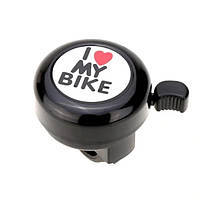 Дзвінок DN BL-005 I love my bike, чорний (BL-005-black)