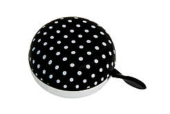 Дзвінок у горошок чорний/білий (DZW038)