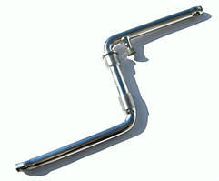 Корба для BMX, сталь, 165 мм сріблястий (K68012)