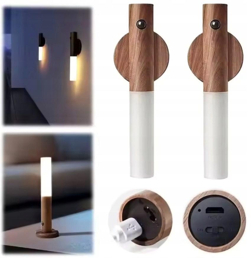 LED‑нічник з датчиком руху – USB‑лампа теплого світла, легкий монтаж ZD155, фото 1